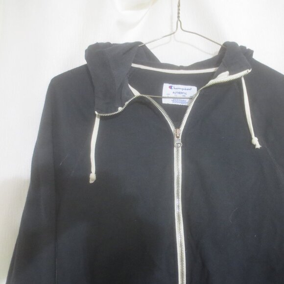 Champion Authentic Champion Lightweight Black Zippered Hoodie - Size Large Women - Picture 10 of 10